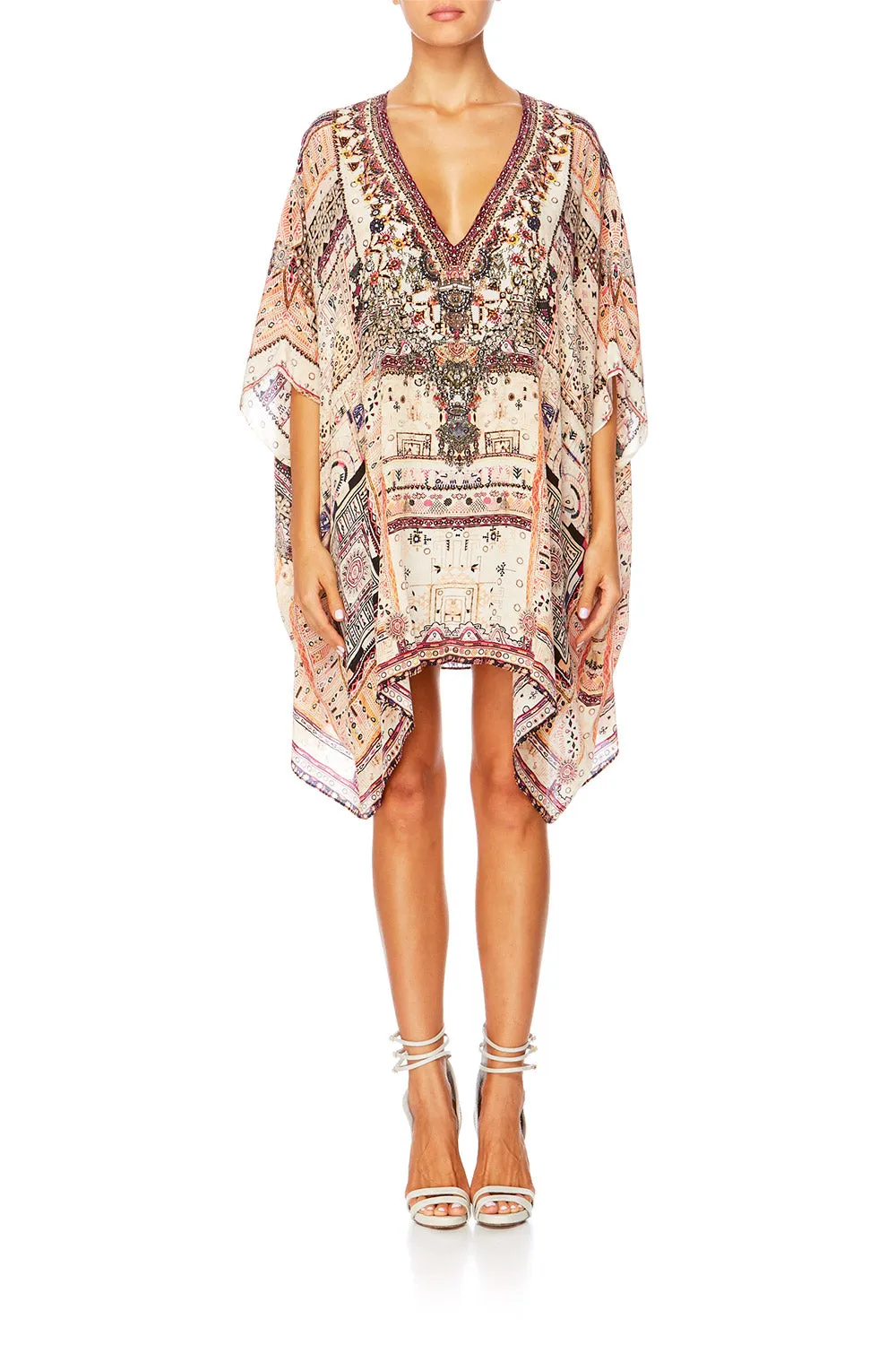 Rectangular V Neck Kaftan- On The Road
