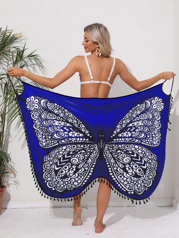 Runway Butterfly Beach Convertible Cover-Up Dress for Women