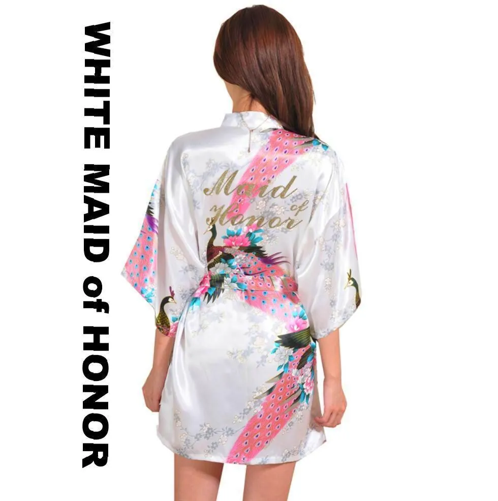 Satin Kimono Bridal Robe