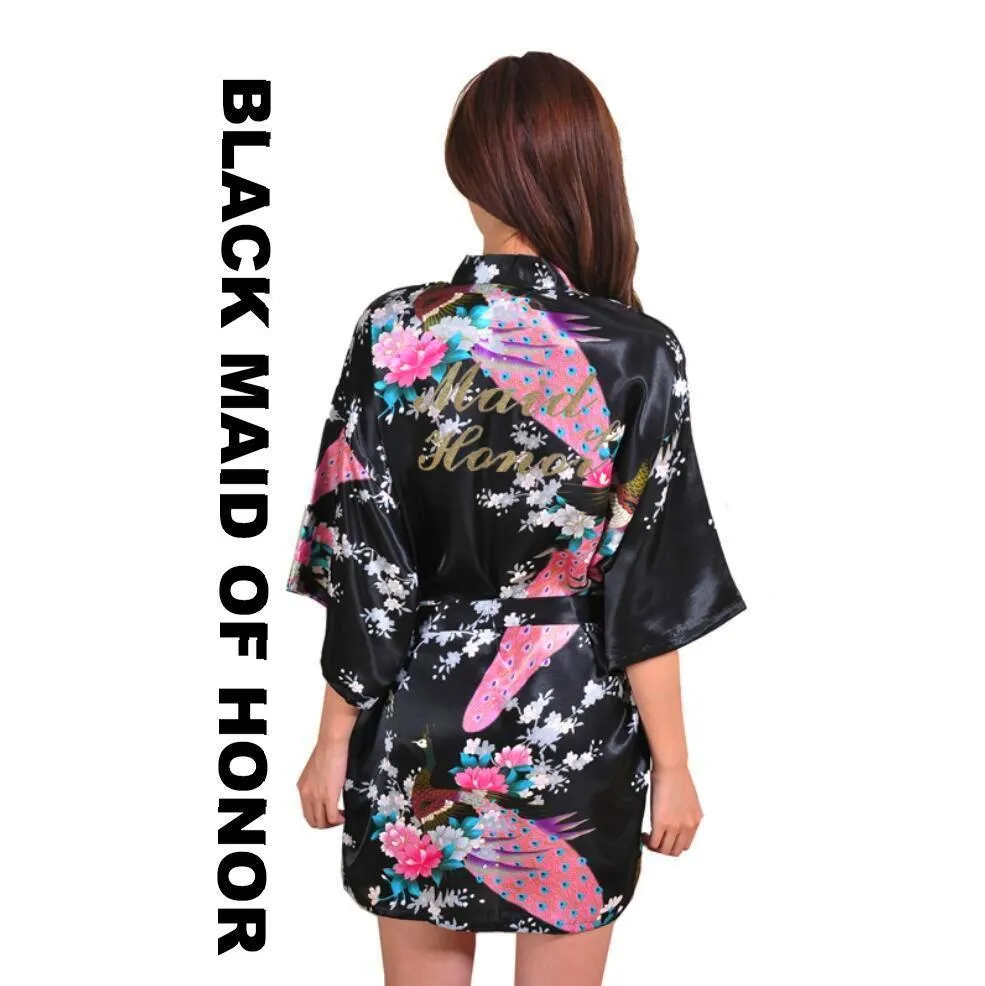 Satin Kimono Bridal Robe
