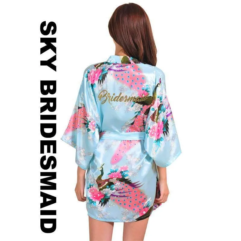 Satin Kimono Bridal Robe