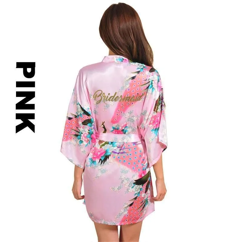 Satin Kimono Bridal Robe