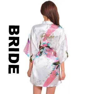 Satin Kimono Bridal Robe