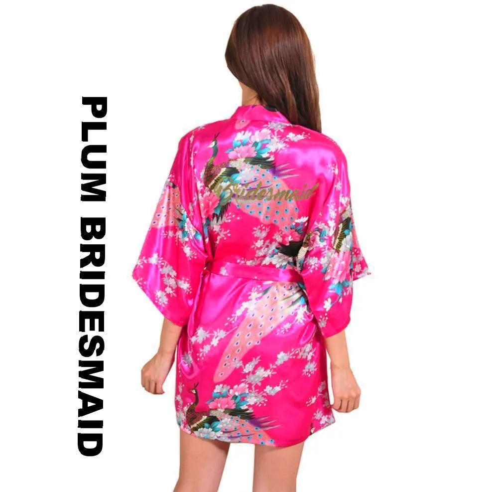 Satin Kimono Bridal Robe
