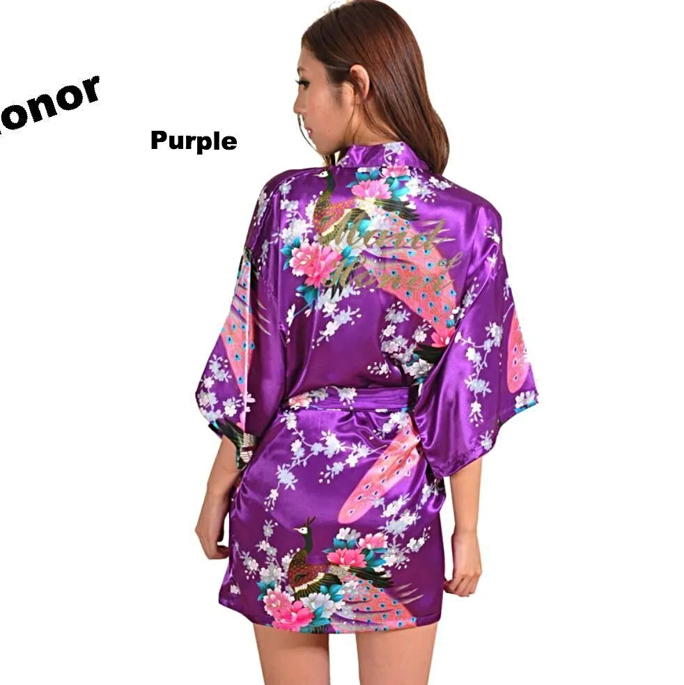 Satin Kimono Bridal Robe