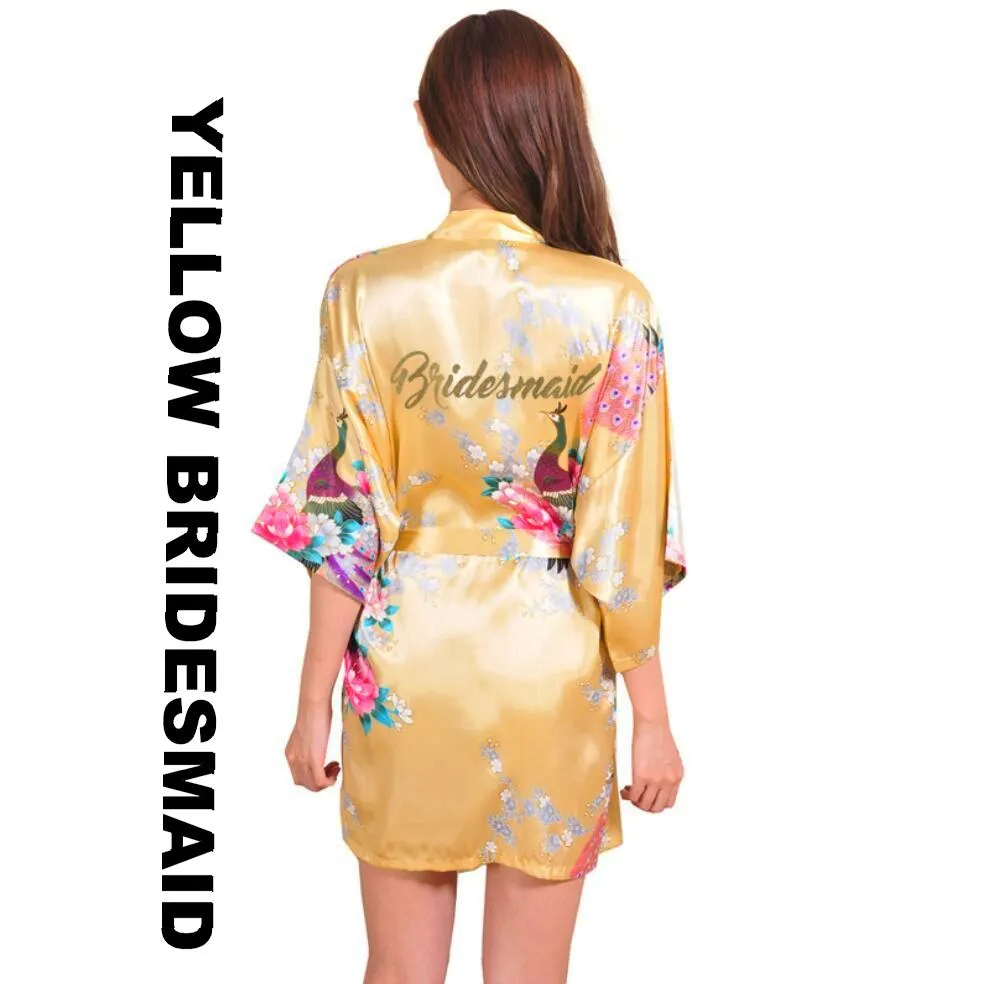Satin Kimono Bridal Robe