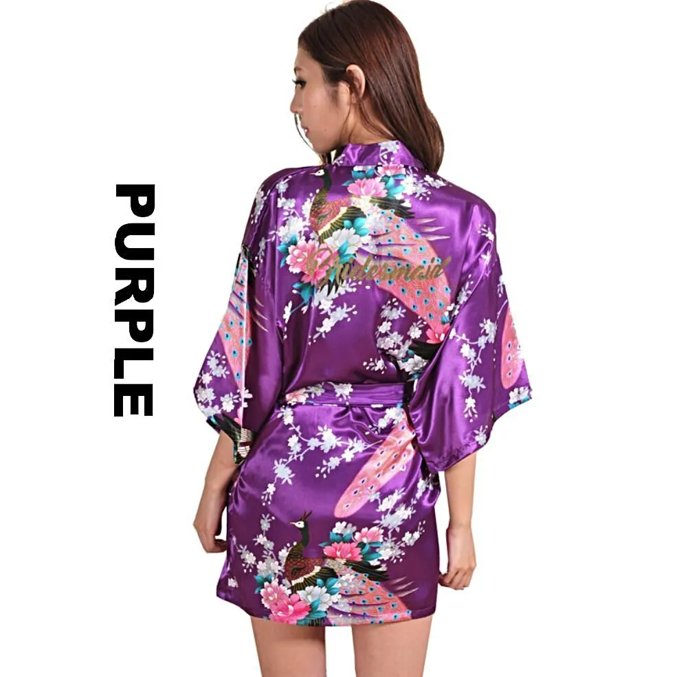 Satin Kimono Bridal Robe