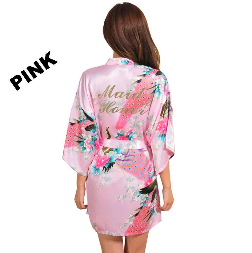 Satin Kimono Bridal Robe