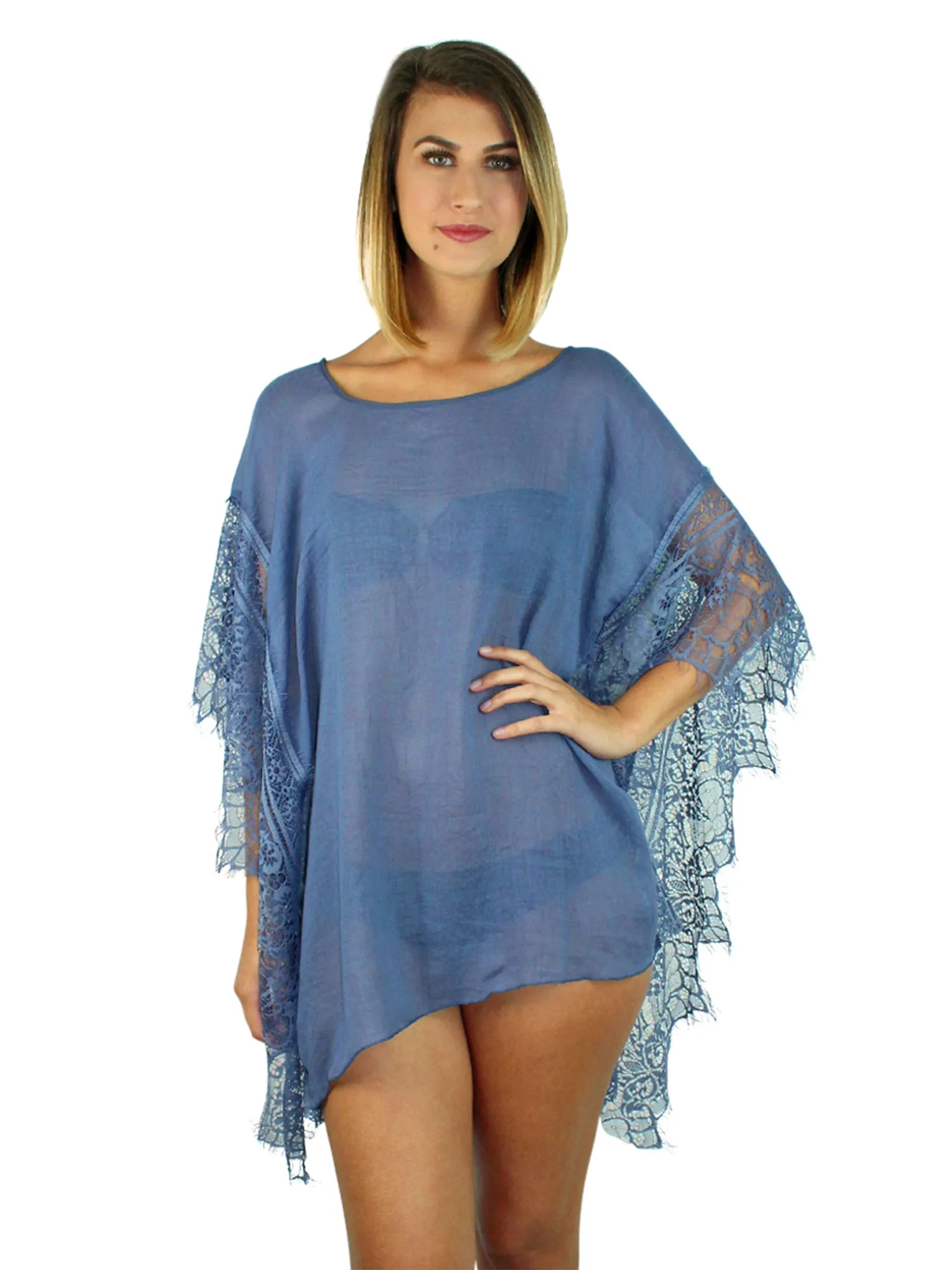 Sheer Romance Swim Beach Cover Up Top