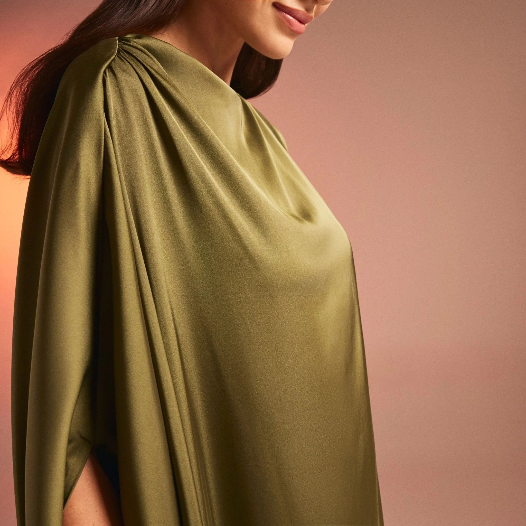 Silky Satin Maxi Kaftan