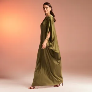 Silky Satin Maxi Kaftan