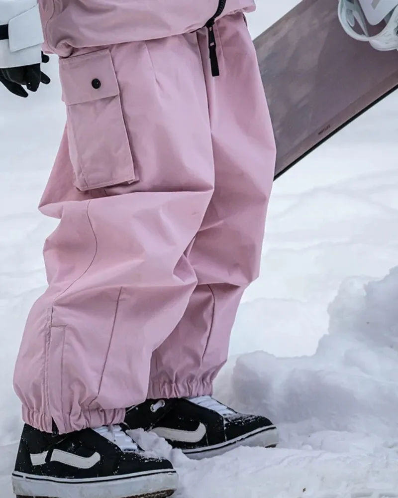 Ski Wear Snowboard Unisex Cargo Baggy Snow Pants