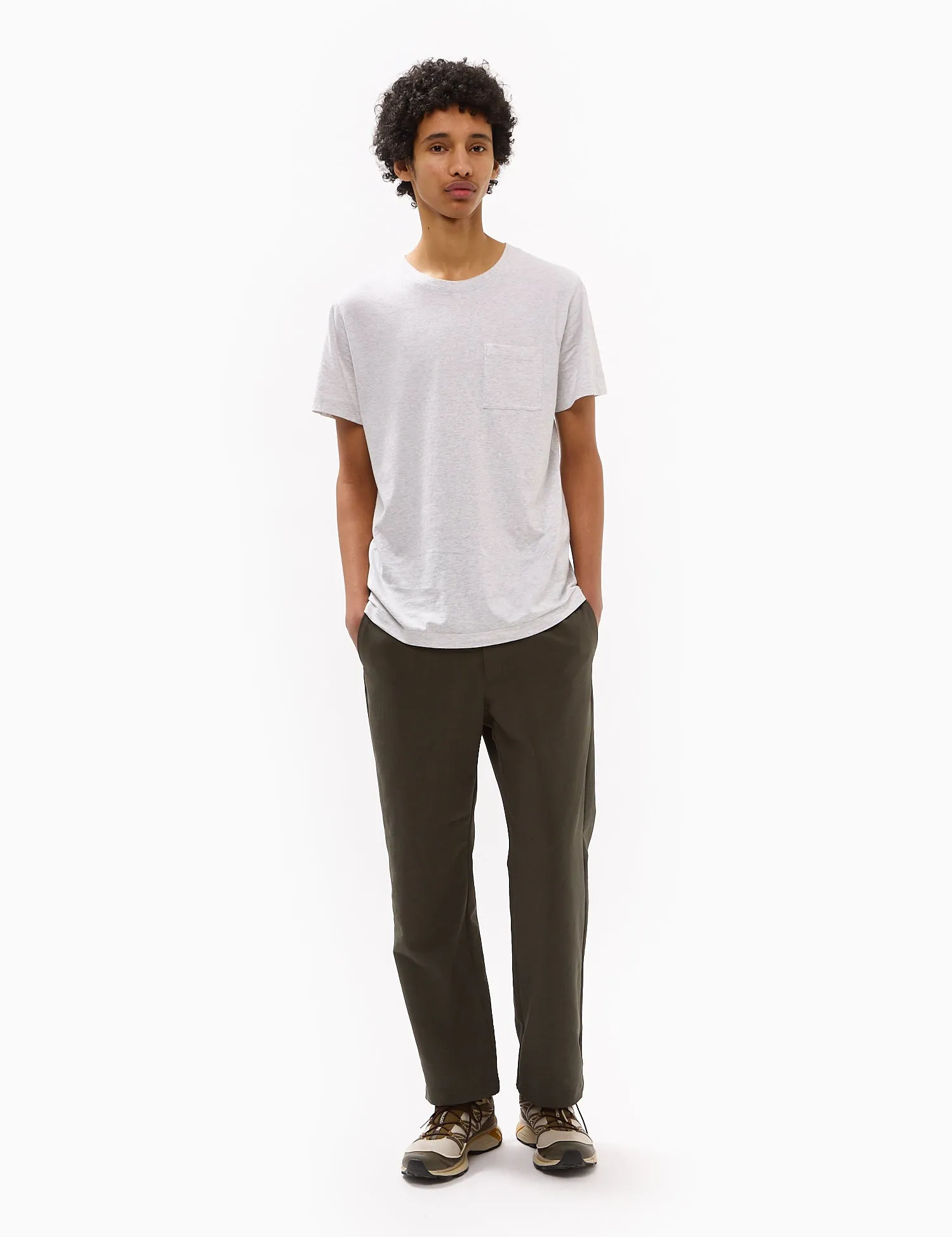 Snow Peak Light Poplin Pants - Dark Olive Green