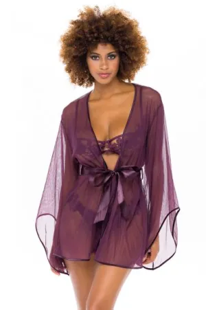 Sydney Tulle Robe - Italian Plum -