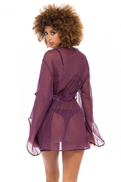 Sydney Tulle Robe - Italian Plum -