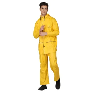 THE CLOWNFISH Men Rain Coat - Waterproof, Reversible & Reflective | Set of Top and Bottom | XXX-Large | Blue