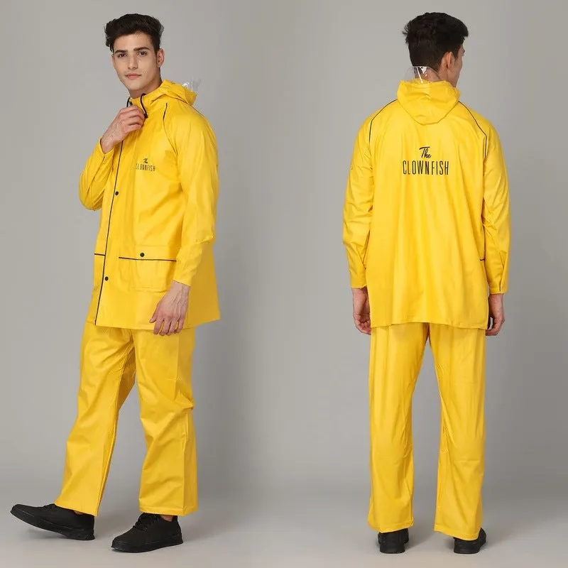 THE CLOWNFISH Men Rain Coat - Waterproof, Reversible & Reflective | Set of Top and Bottom | XXX-Large | Blue