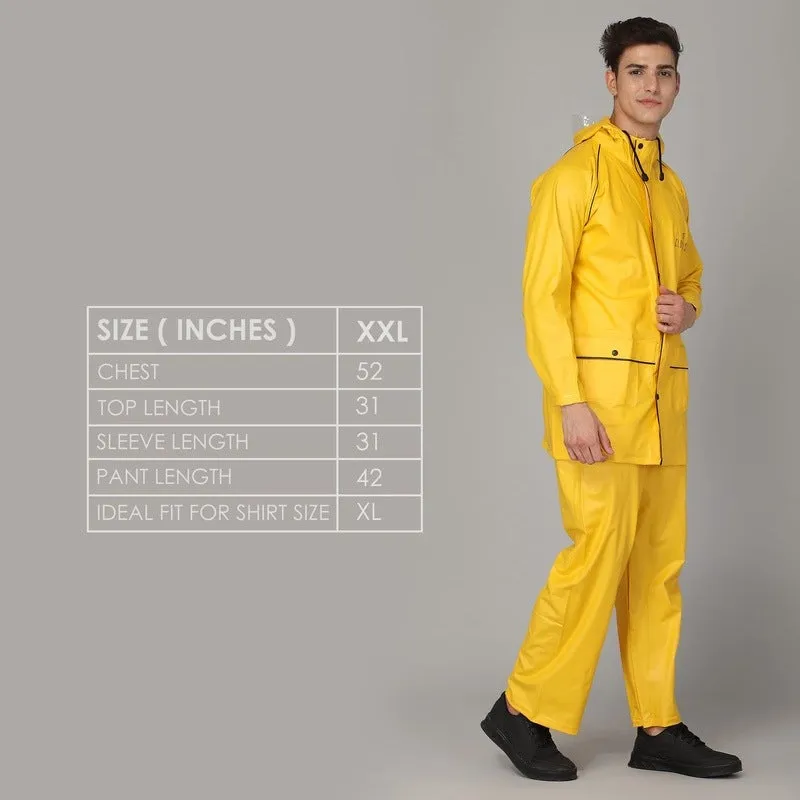 THE CLOWNFISH Men Rain Coat - Waterproof, Reversible & Reflective | Set of Top and Bottom | XXX-Large | Blue