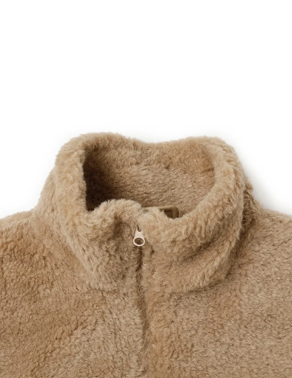 Unisex Contrasting Polar Fleece Stand Collar Jacket