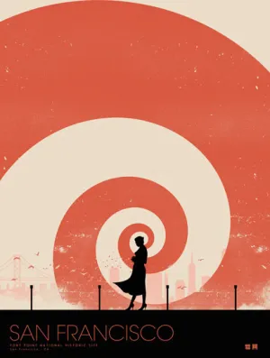 Vertigo San Francisco Silkscreen Print by Justin Van Genderen
