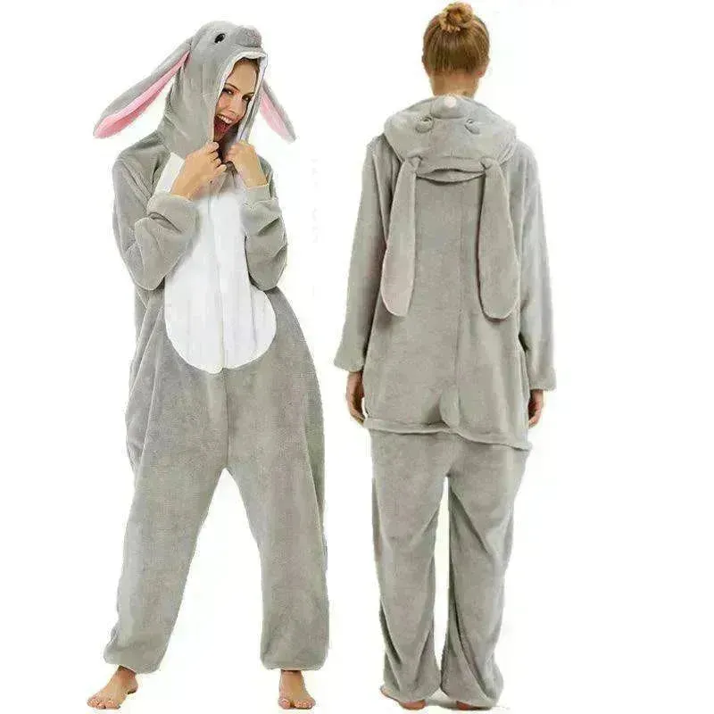 Women's One-piece Cartoon Animal Pajamas
