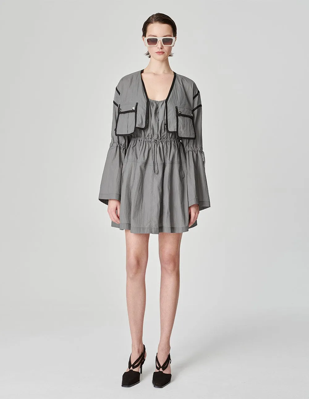 Women's V-Neck Long-Sleeved Short Coat