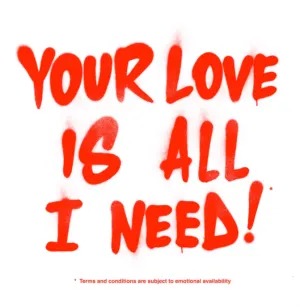 Your Love is All I Need Red Silkscreen Print by Mr Brainwash- Thierry Guetta